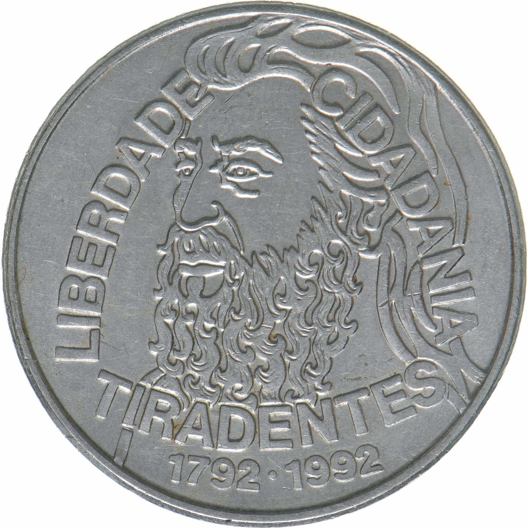 Brazil | 5000 Cruzeiros Coin | Tiradentes | KM:625 | 1992