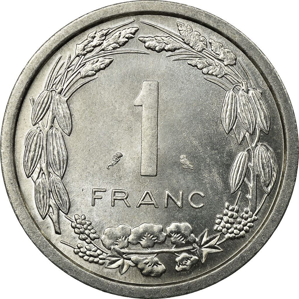 Central African States | 1 Franc Cfa Coin | Antelope | Crops | Km:6 | 1969 - 1971