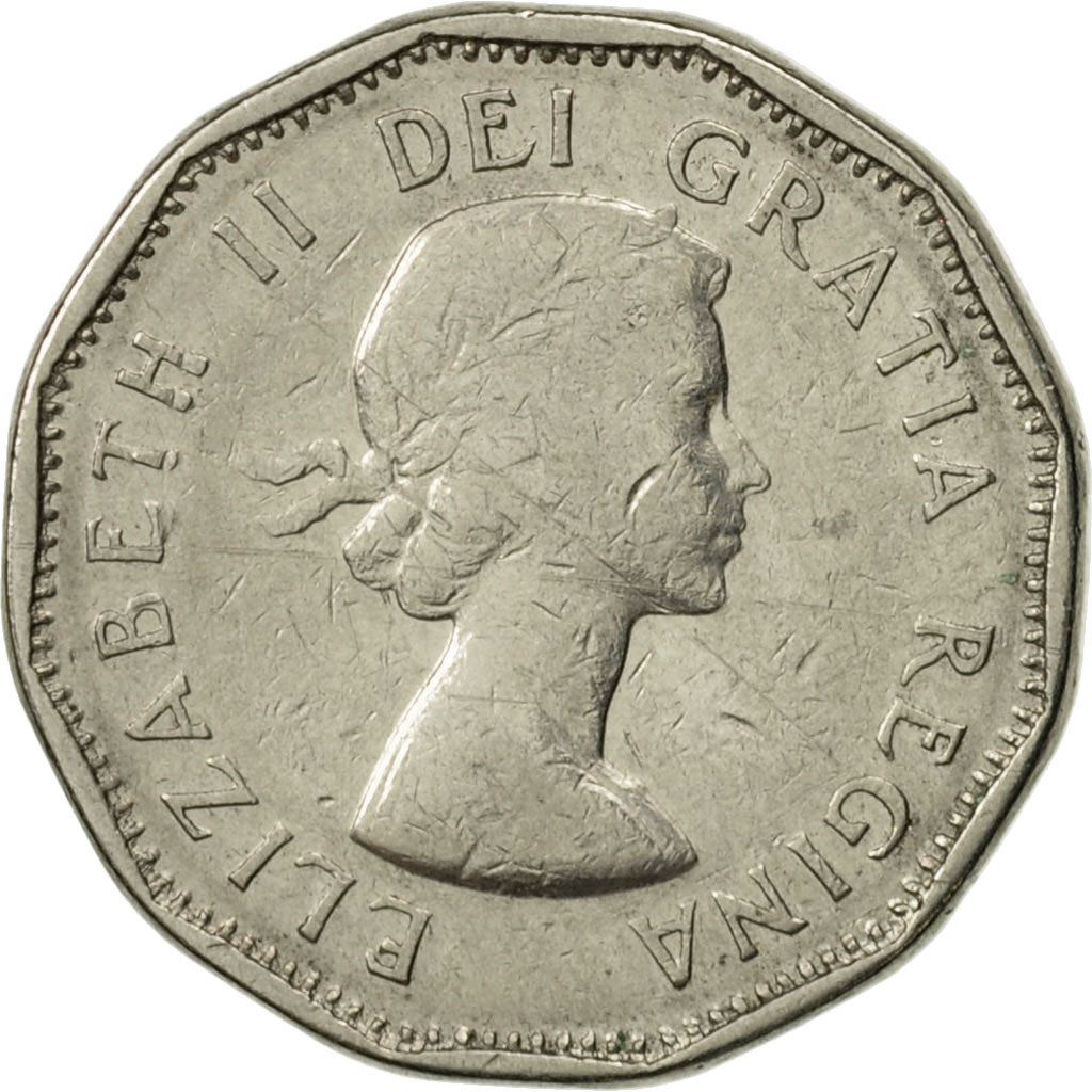 Canada | 5 Cents Coin | Nickel | 1st portrait | KM:50a | 1955-1962