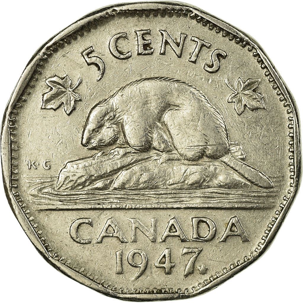 Canada | 5 Cents Coin | Nickel | KM:39a | 1946-1947