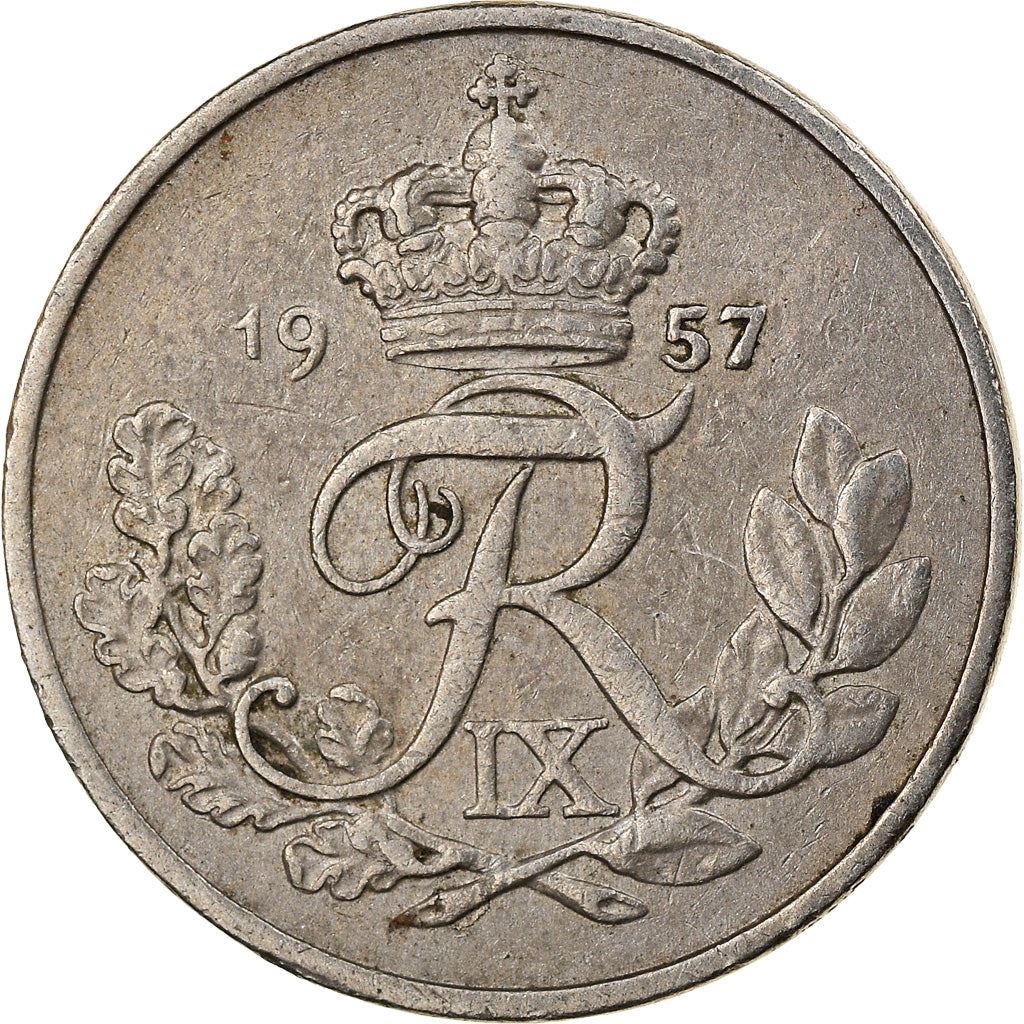 Denmark | 10 Ore Coin | Monogram | Km:841 | 1948 - 1960
