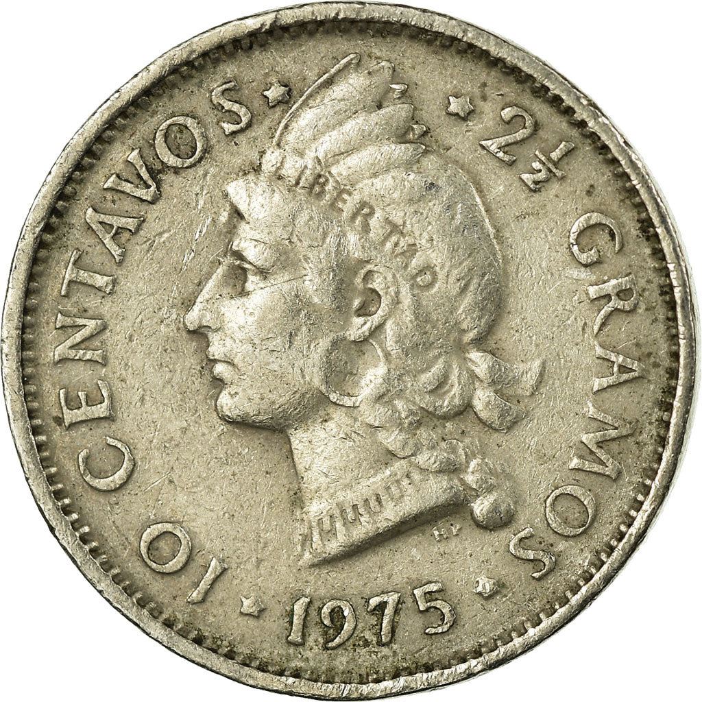 Dominican Republic | 10 Centavos Coin | Copper-Nickel | Coat of Arms | Km:19A | 1967 - 1975