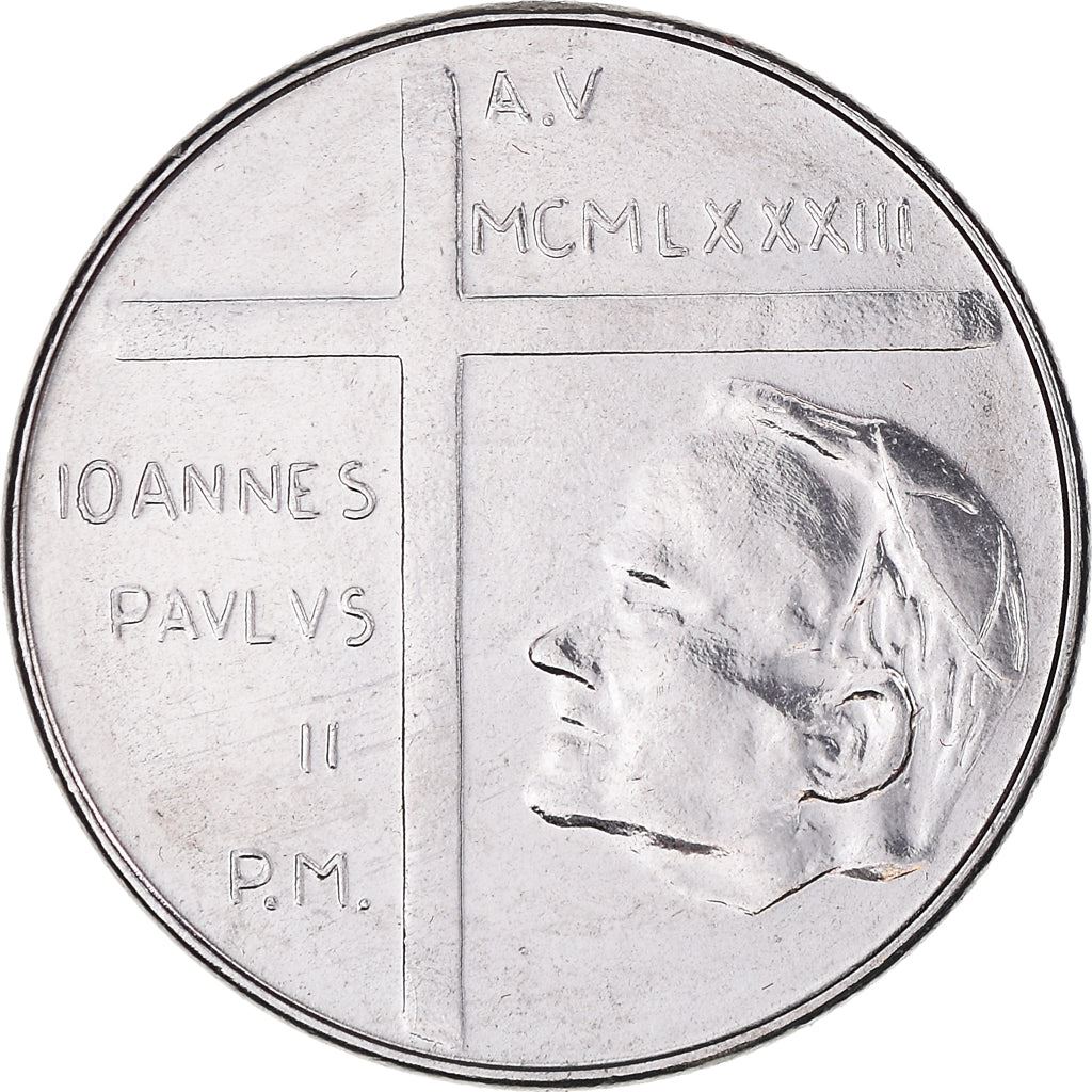 Vatican City | 50 Lire Coin | Adam and Eve | Acmonital | KM:172 | 1983