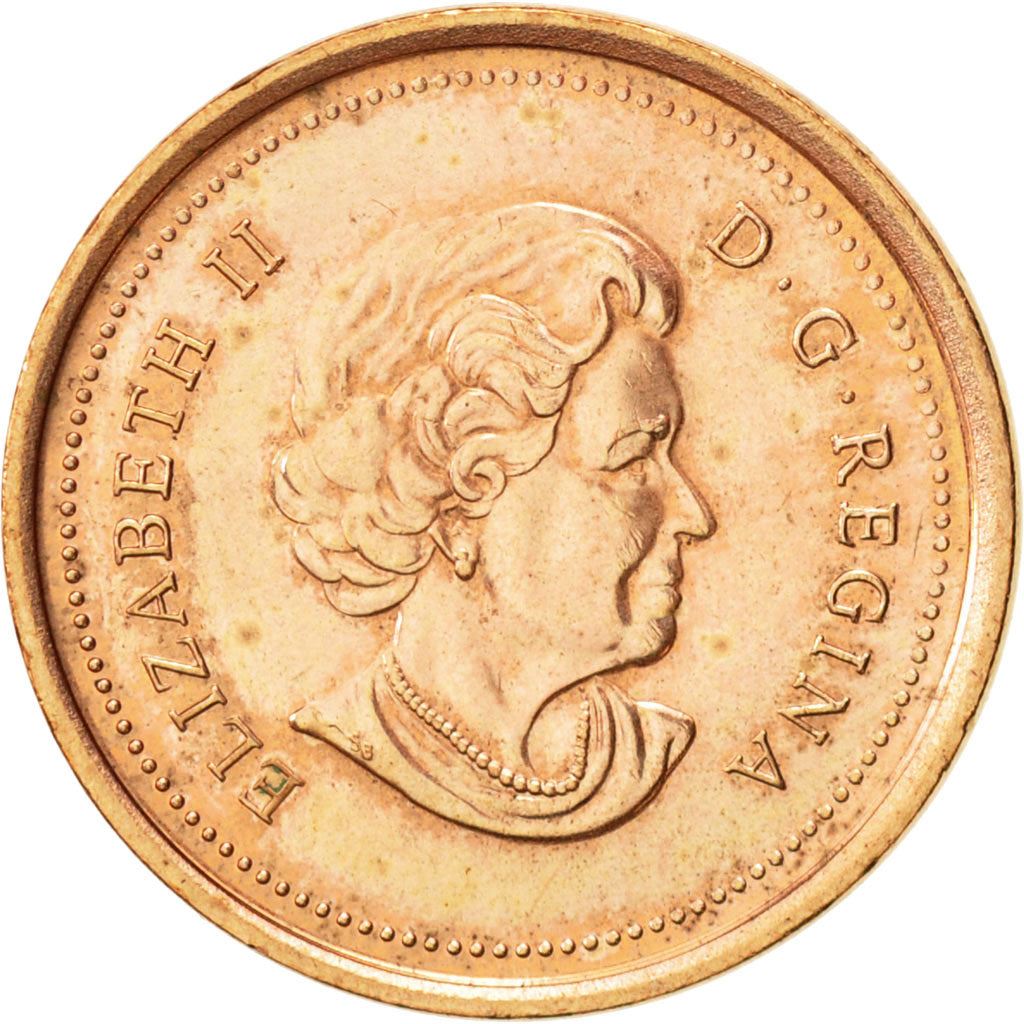 Canada | 1 Cent Coin | Copper plated zinc | 4th portrait; non-magnetic | KM:490 | 2003-2012
