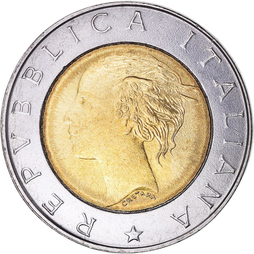 Italy | 500 Lire Coin | Traffic Police | Km:187 | 1997