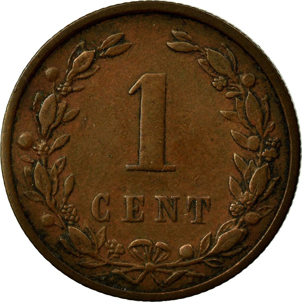 Nederlandene | 1 Cent Mønt | Løve | Km:107 | 1877 - 1900