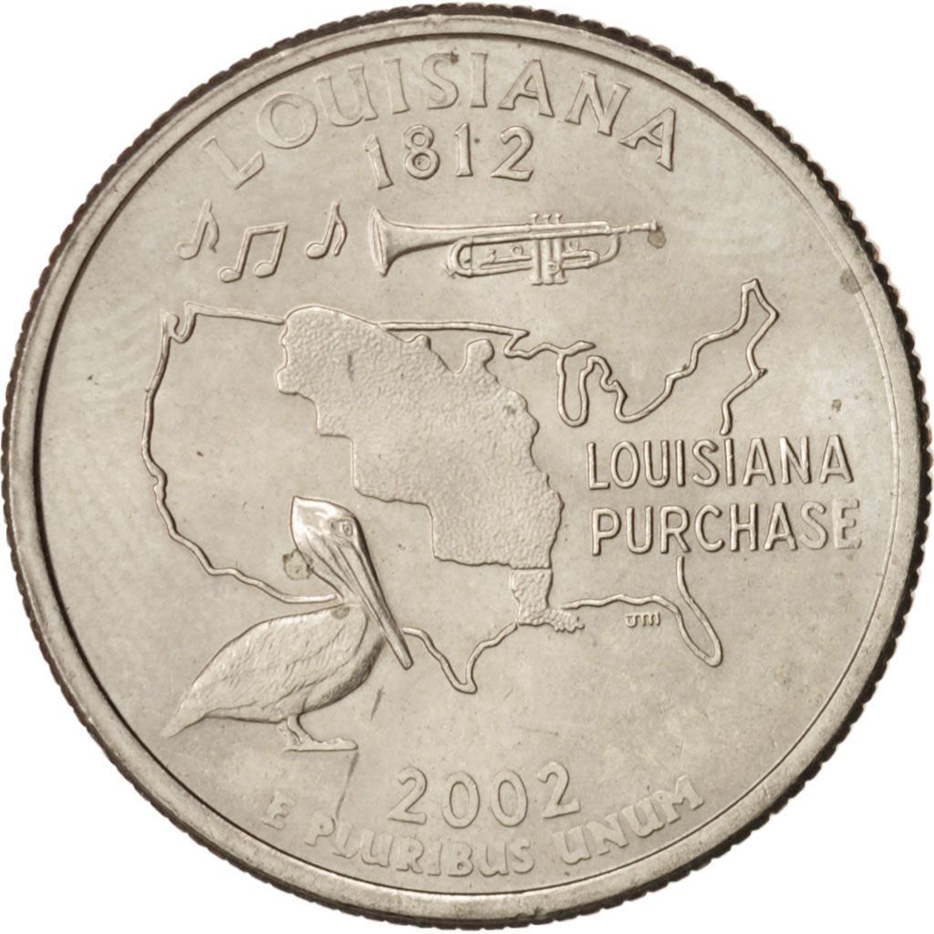 United States | 1/4 Dollar Coin | Louisiana | Km:333 | 2002