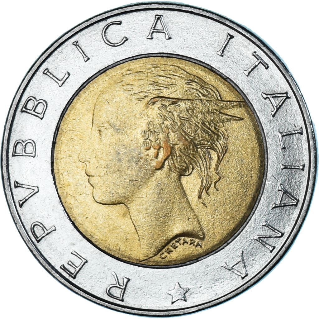 Italy | 500 Lire Coin | Traffic Police | Km:187 | 1997