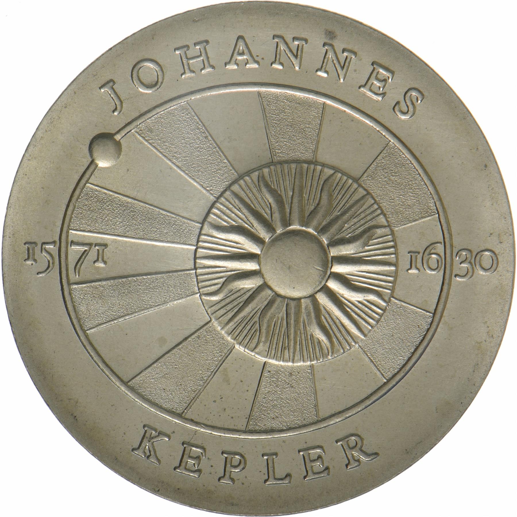 German Democratic Republic | 5 Mark Coin | Johannes Kepler | KM:30 | 1971