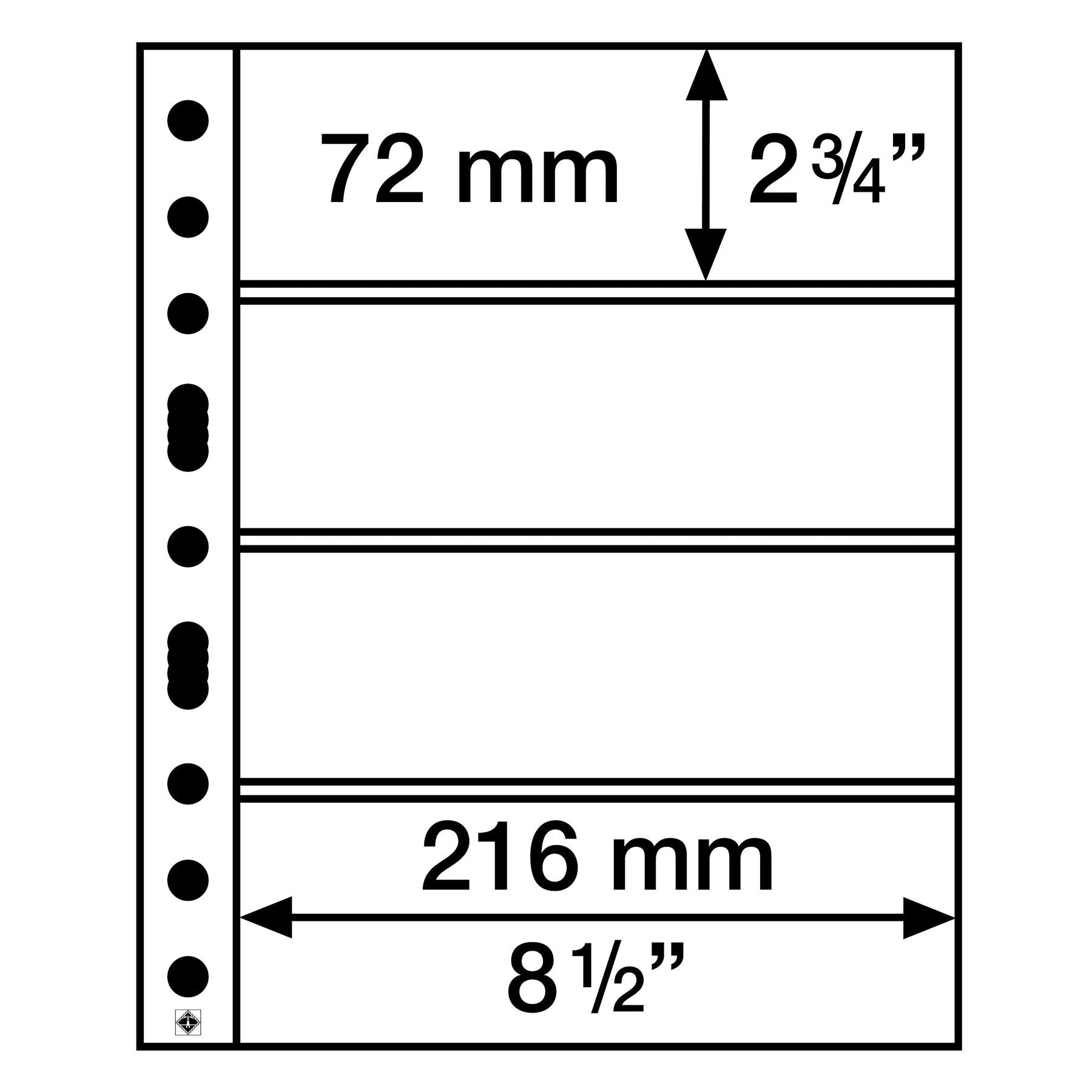GRANDE Pocket Sheets for Ring Binders | Packs of 5 | Different Pocket Configurations | 2 Colors Available