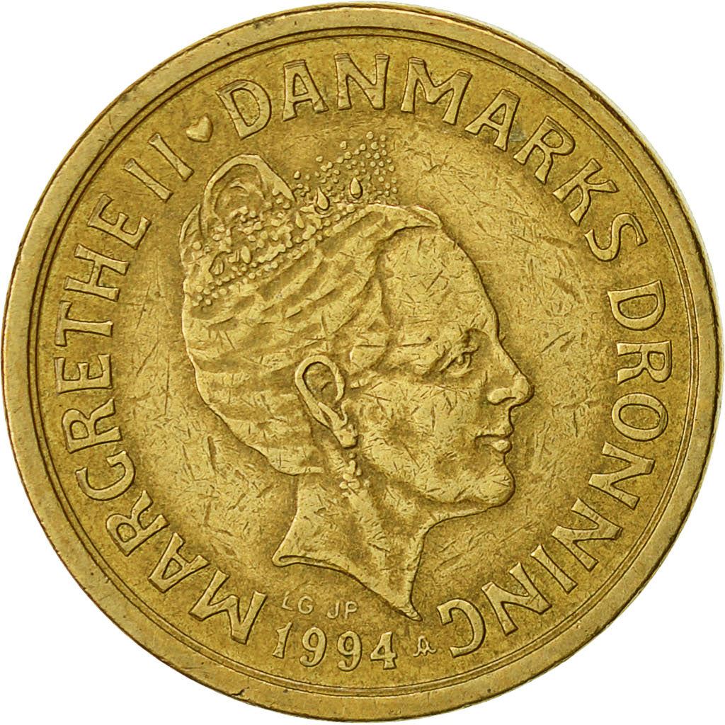 Denmark | 10 Kroner Coin | Margrethe II | Km:877 | 1994 - 1999
