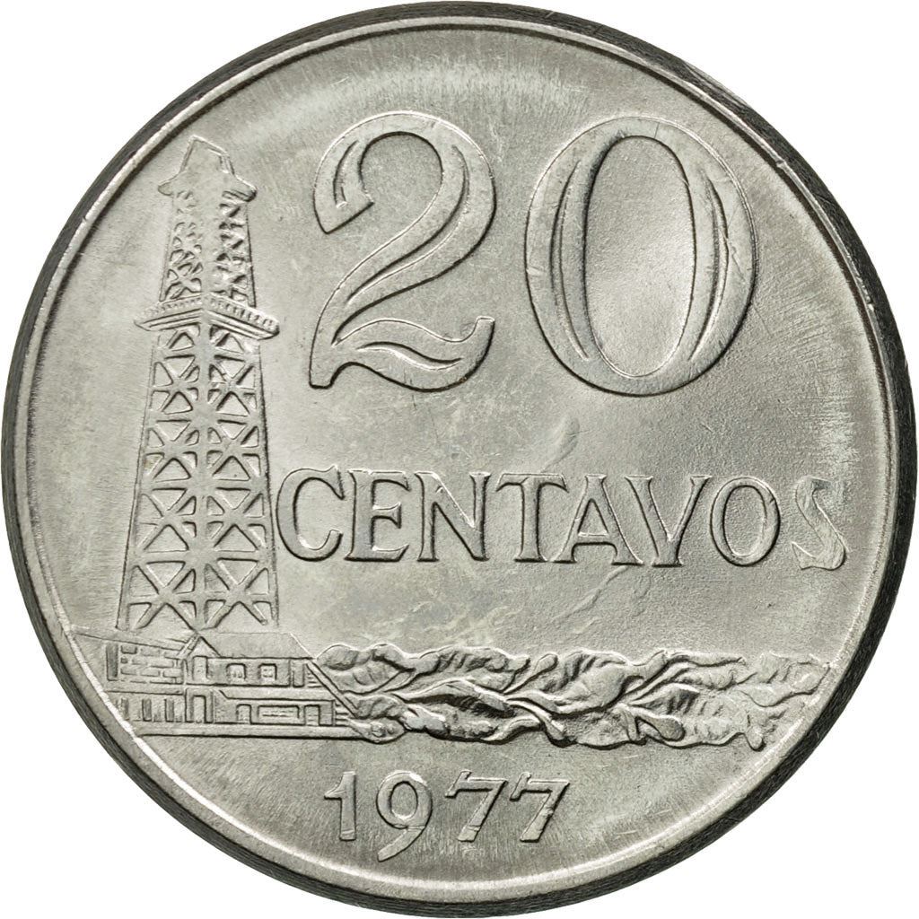 Brazil | 20 Centavos Coin | Effigy | Km:579.1A | 1975 - 1979
