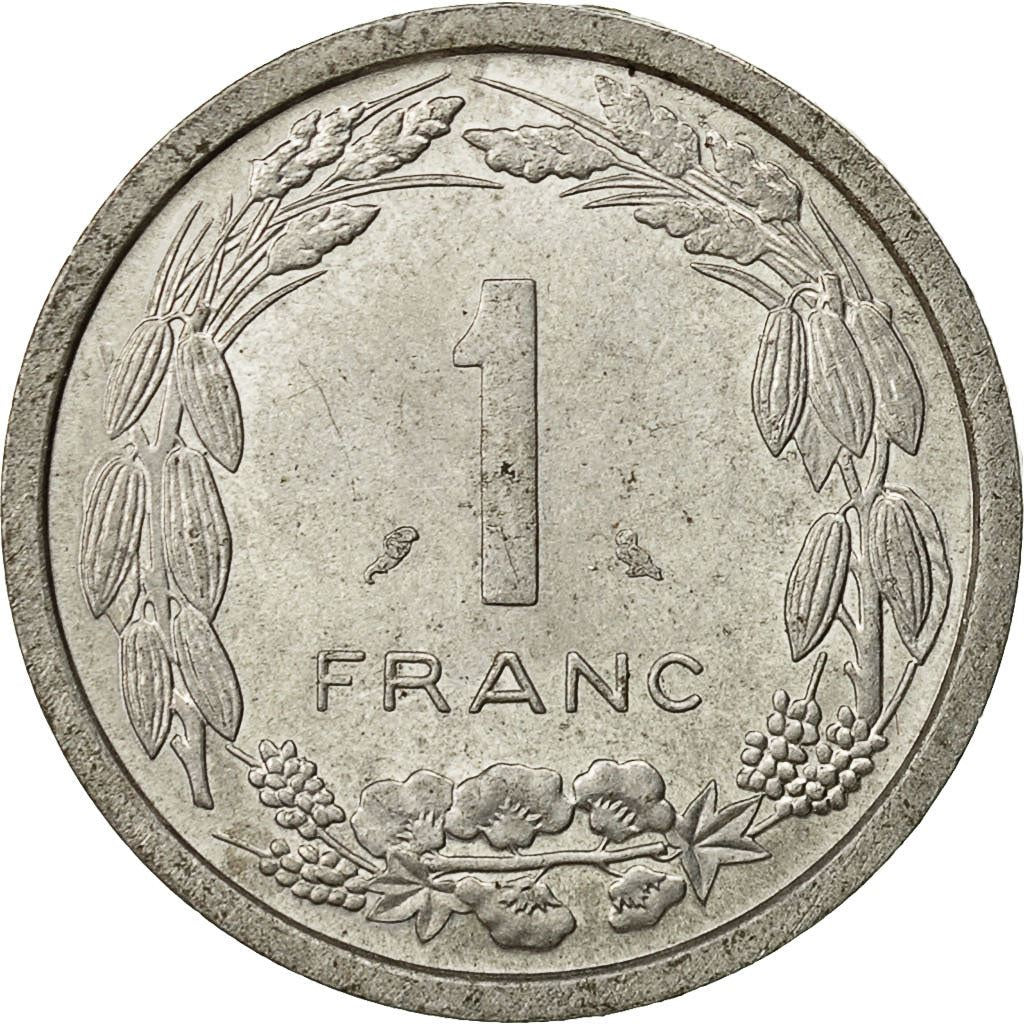Central African States | 1 Franc Cfa Coin | Antelope | Crops | Km:6 | 1969 - 1971