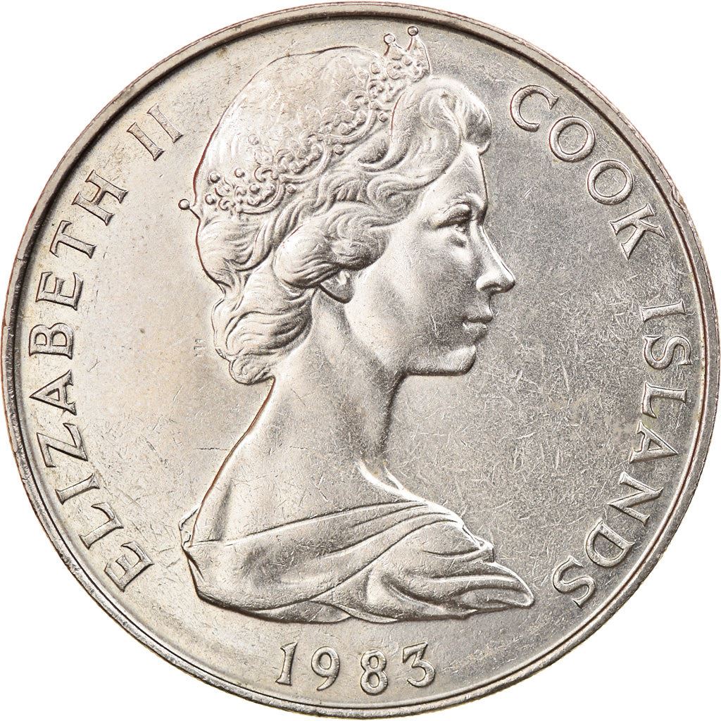 Cook Islands | 1 Dollar Coin | Elizabeth II | Tangaroa | KM:7 | 1972 - 1983