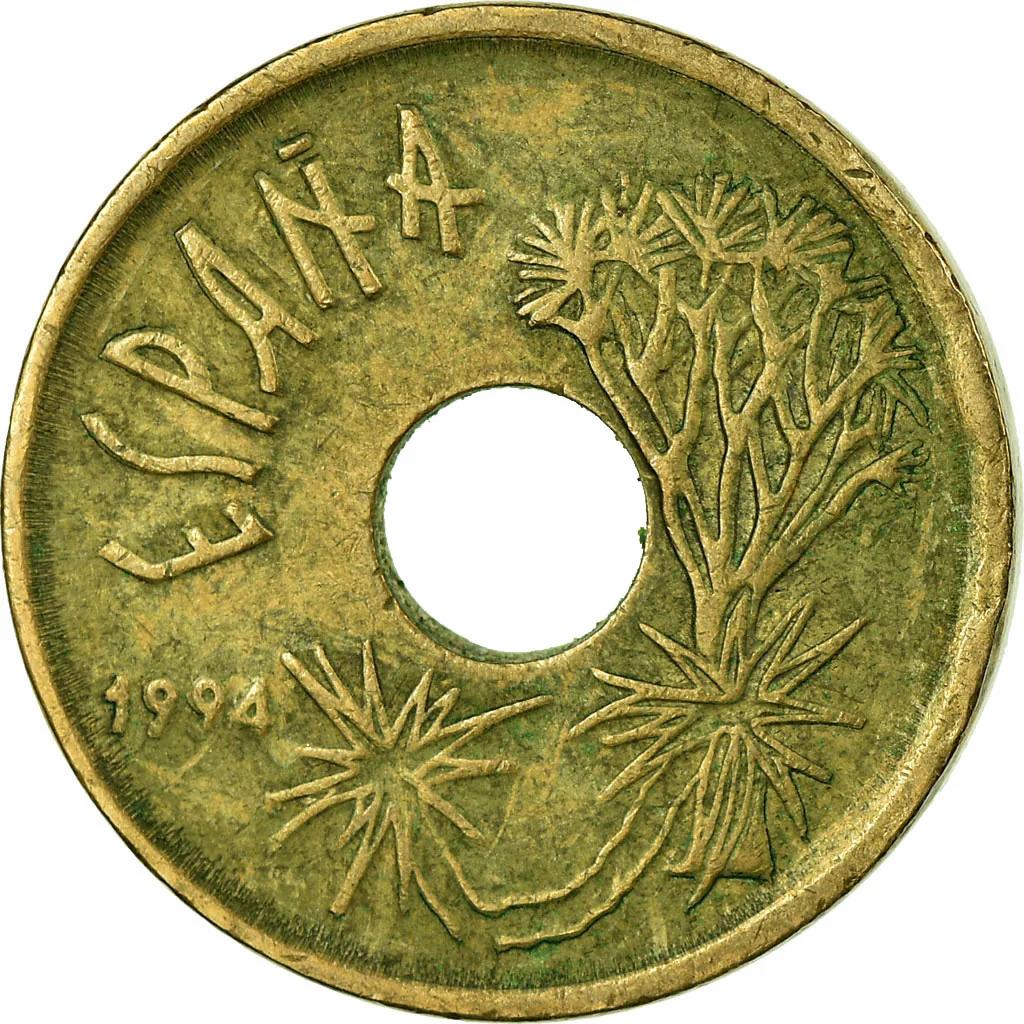 Spain 25 Pesetas Canary Islands Coin KM933 1994