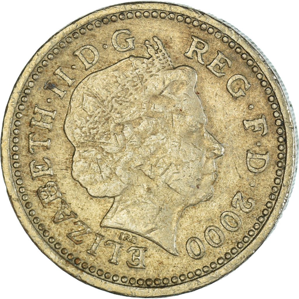 United Kingdom | 1 Pound Coin | Welsh Dragon | Km:1005 | 2000