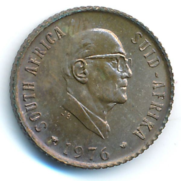 South Africa | 1/2 Cent Coin | Jacobus Johannes Fouche | Birds | Sparrows | Km:90 | 1976