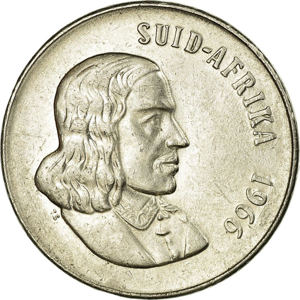 South Africa | 50 Cents Coin | Founder of Cape Town | Flowers | Lilies | Bird of Paradise | Km:70.2 | 1965 - 1969