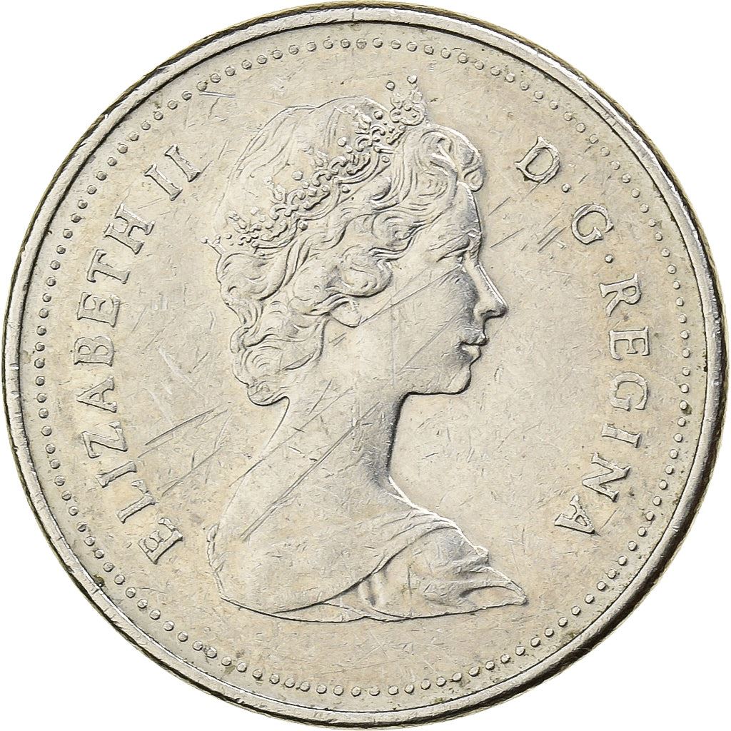 Canada | 5 Cents Coin | Copper-nickel | 2nd portrait; Copper-nickel | KM:60.2a | 1982-1989