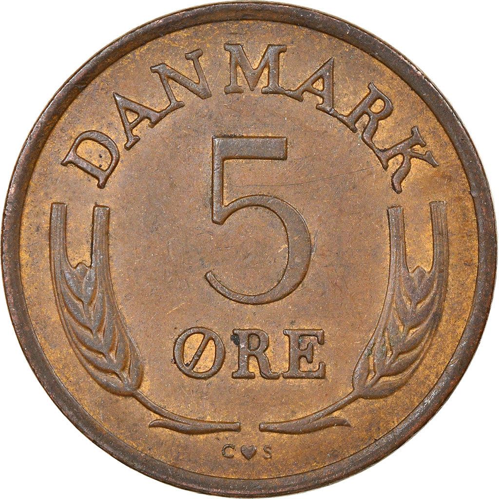 Denmark | 5 Ore Coin | Monogram | Km:848 | 1960 - 1972