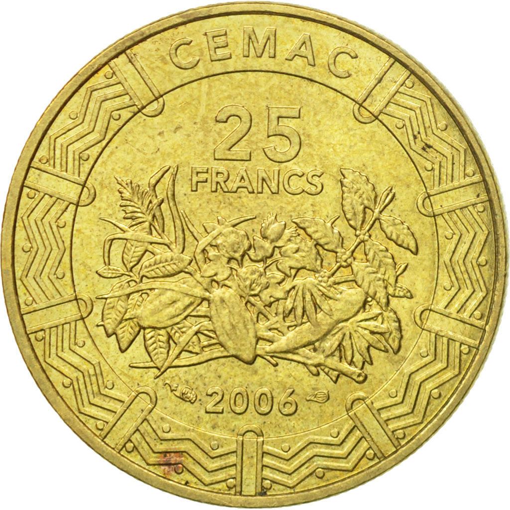 Central African States | 25 Francs Cfa Coin | Plants | Km:20 | 2006 - 2023