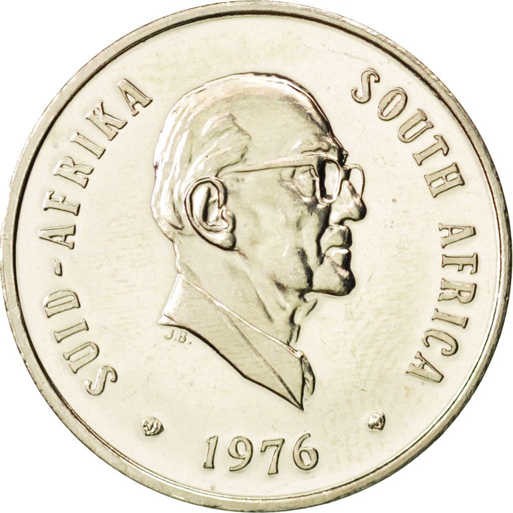Sør-Afrika | 20 Cents Mynt | Jacobus J. Fouche | KM95 | 1976