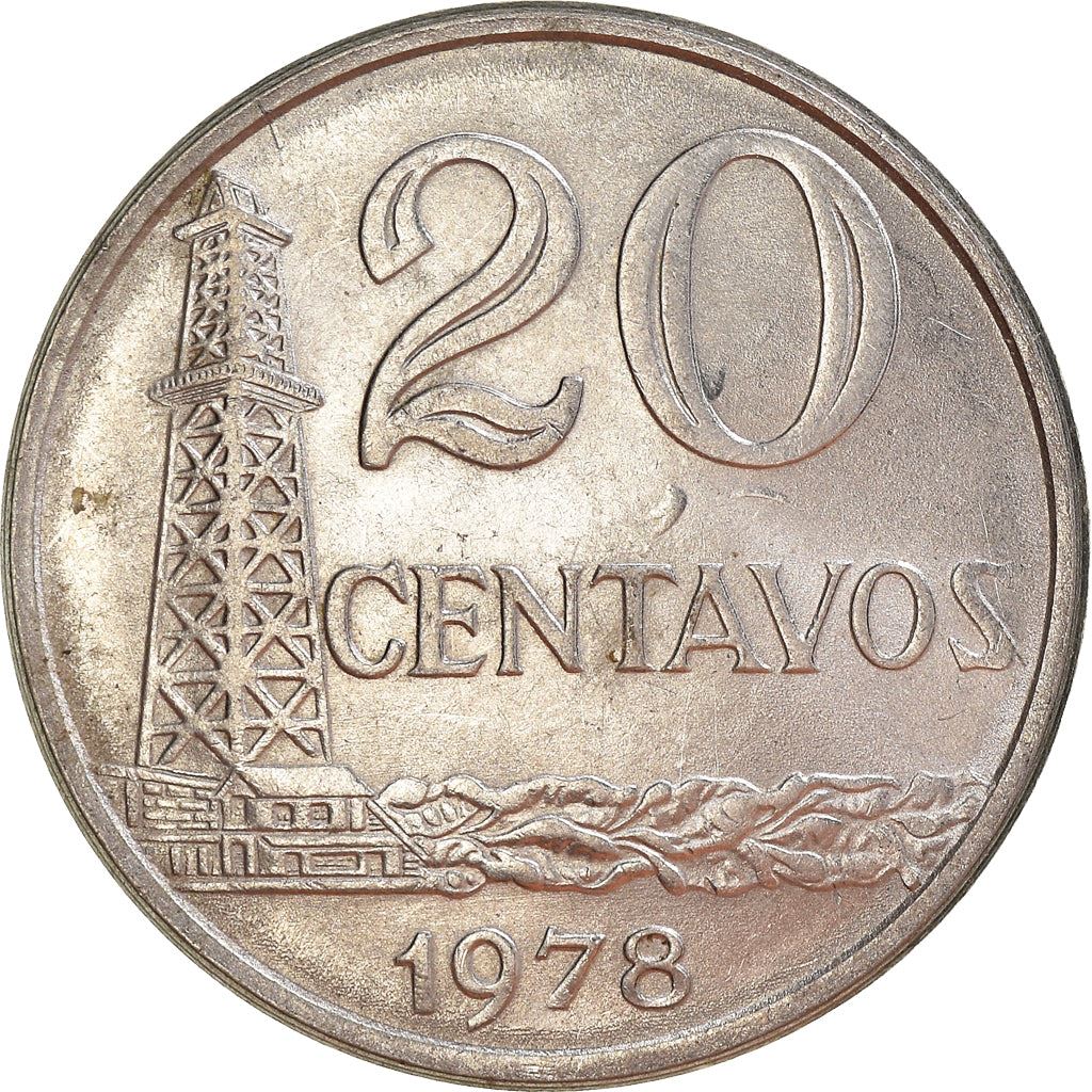 Brazil | 20 Centavos Coin | Effigy | Km:579.1A | 1975 - 1979