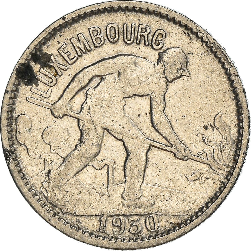 Luxembourg | 50 Centimes Coin | Helmeted man | Km:43 | 1930