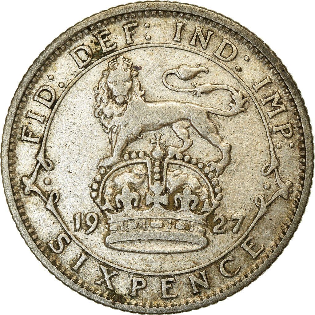 United Kingdom | 6 Pence Coin | George V | Km:828 | 1926 - 1927