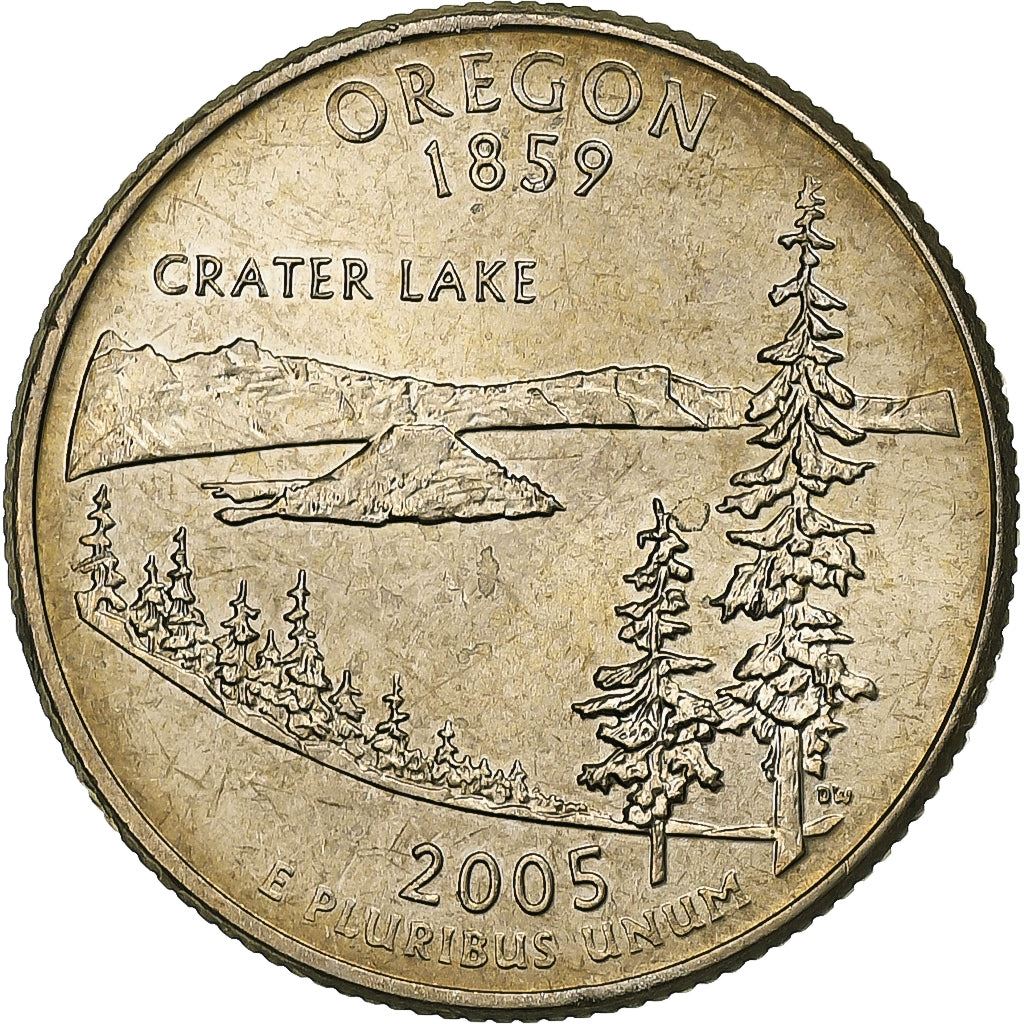 United States | 1/4 Dollar Coin | Oregon | Km:372 | 2005