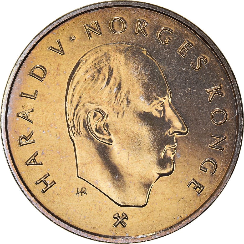 Norway 5 Kroner Coin | Harald V Type 1 | KM437 | 1992 - 1994