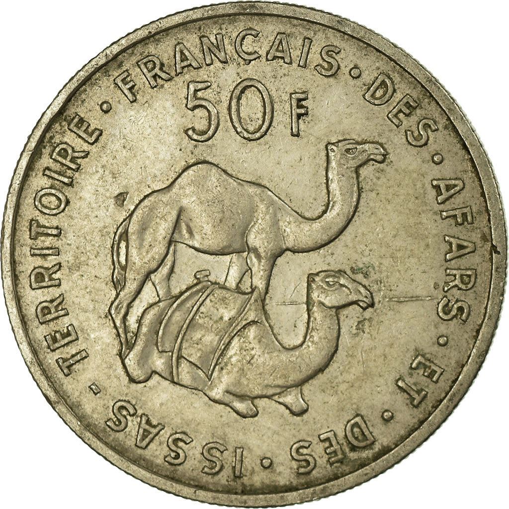 Afars and Issas | 50 Francs Coin | Marianne | Dromedary Camels | Km:18 | 1970 - 1975