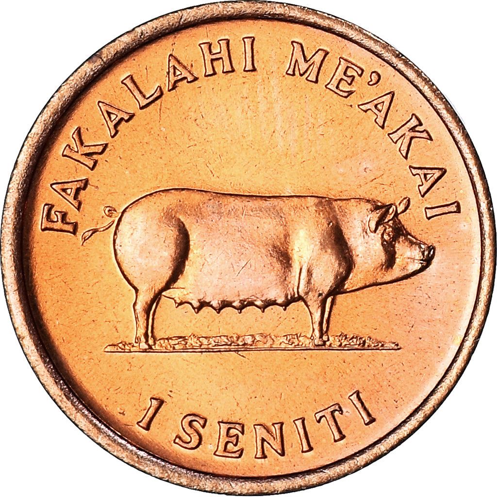 Tonga | 1 moneta Seniti | Mais | Maiale | FAO | Km:42 | 1975 - 1979