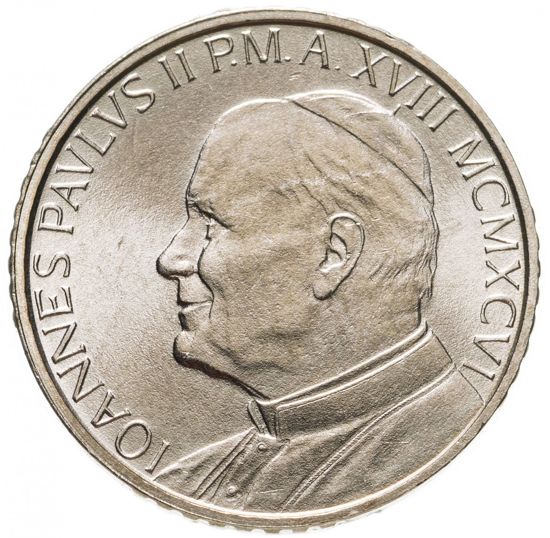 Vatican City | 100 Lire Coin | John Paul II | Km:275 | 1996