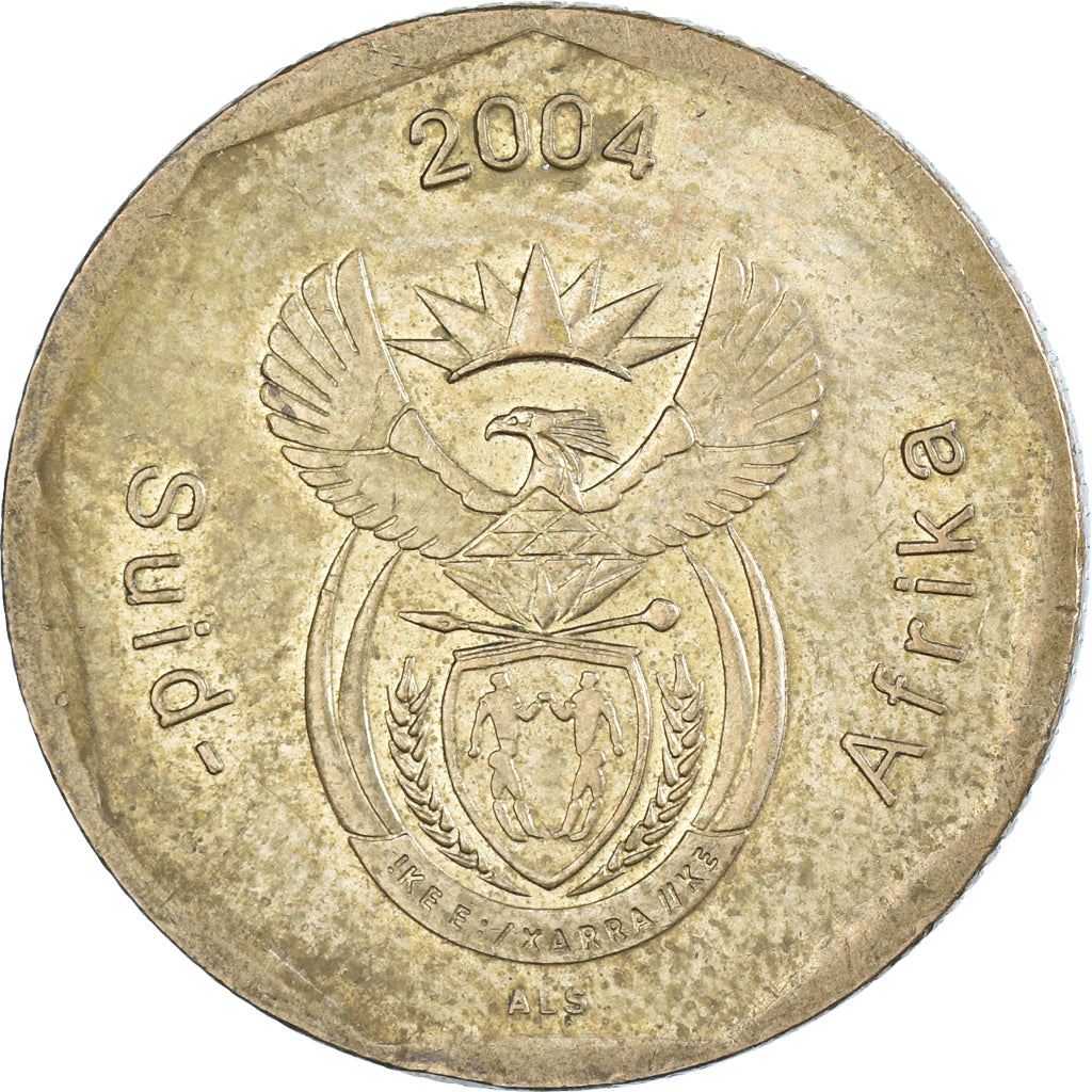 South Africa 50 Cents Afrikaans Legend - Suid-Afrika Coin KM331 2004