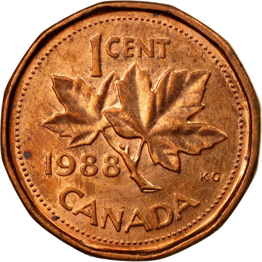 Canada | 1 Cent Coin | Bronze | 2nd portrait, 12 sided | KM:132 | 1982-1989
