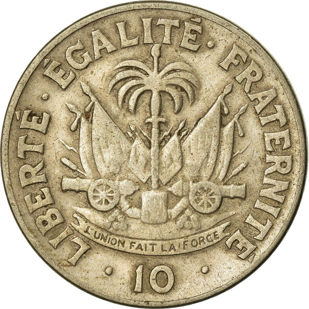 Haiti | 10 Centimes Coin | Francois Duvalier | Cannon | Km:63 | 1958 - 1970