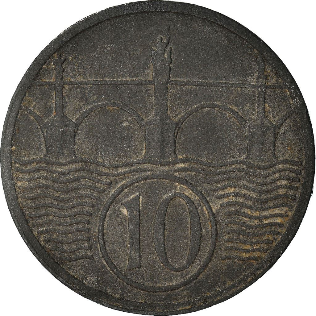 Bohemia and Moravia 10 Haleru Coin | Lion | Charles Bridge | 1940 - 1944