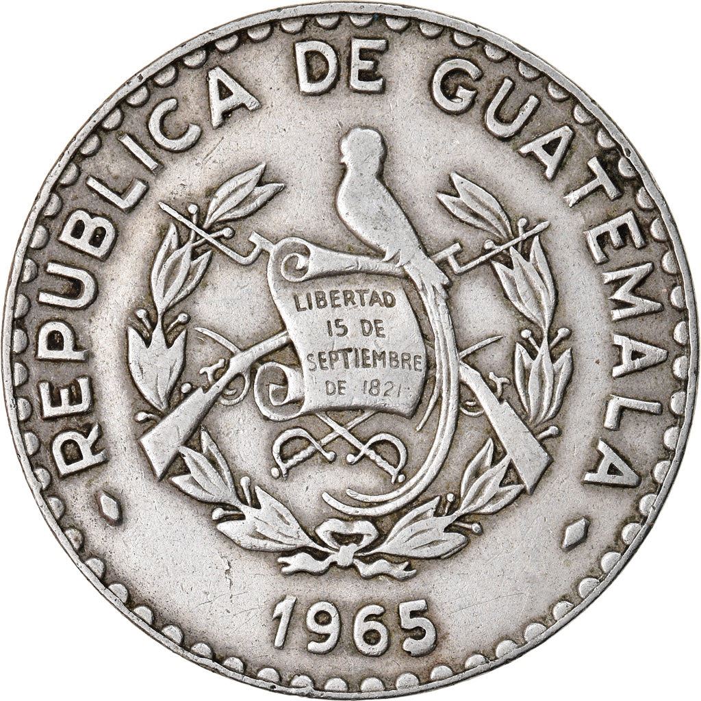 Guatemala | 25 Centavos Coin | Native bust | Km:268 | 1965 - 1966