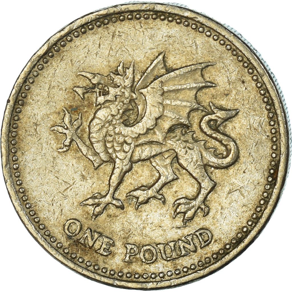 United Kingdom | 1 Pound Coin | Welsh Dragon | Km:1005 | 2000