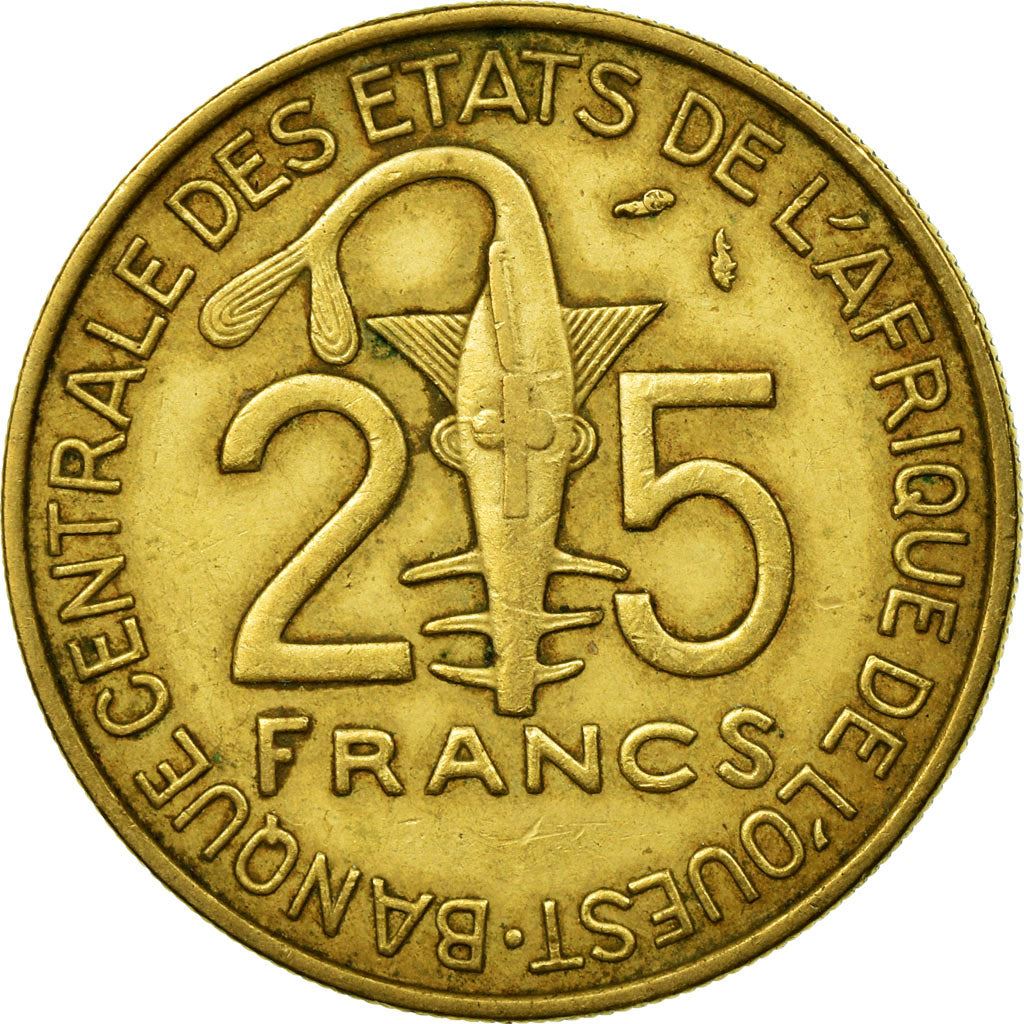 Western African States | 25 Francs Cfa Coin | Emblem of Central Bank | Laboratory Assistant | Km:9 | 1980 - 2024