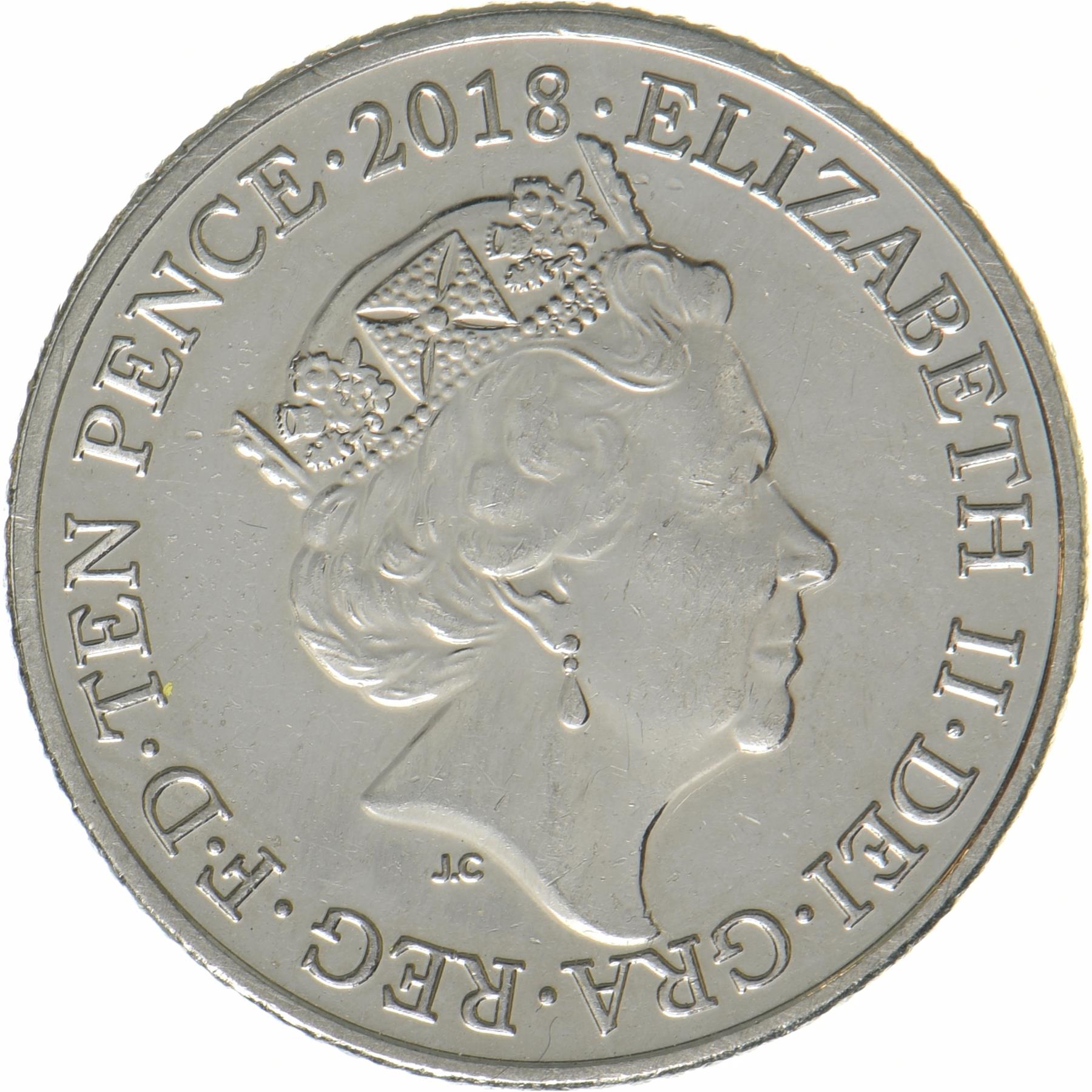 United Kingdom | 10 Pence Coin | Union Flag | KM:1546 | 2018 - 2019
