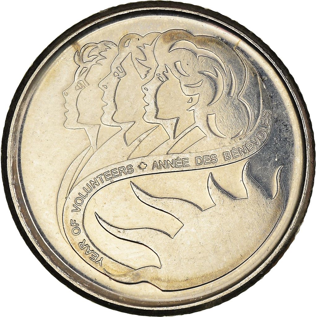 Canada | 10 Cents Coin | Volunteers | Nickel plated steel | KM:412 | 2001
