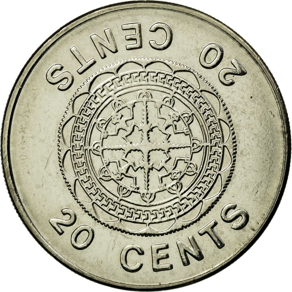 Îles Salomon | Pièce de 20 Cents | Elizabeth II | Pendentif Malaita | Km : 28 | 1987 - 2010