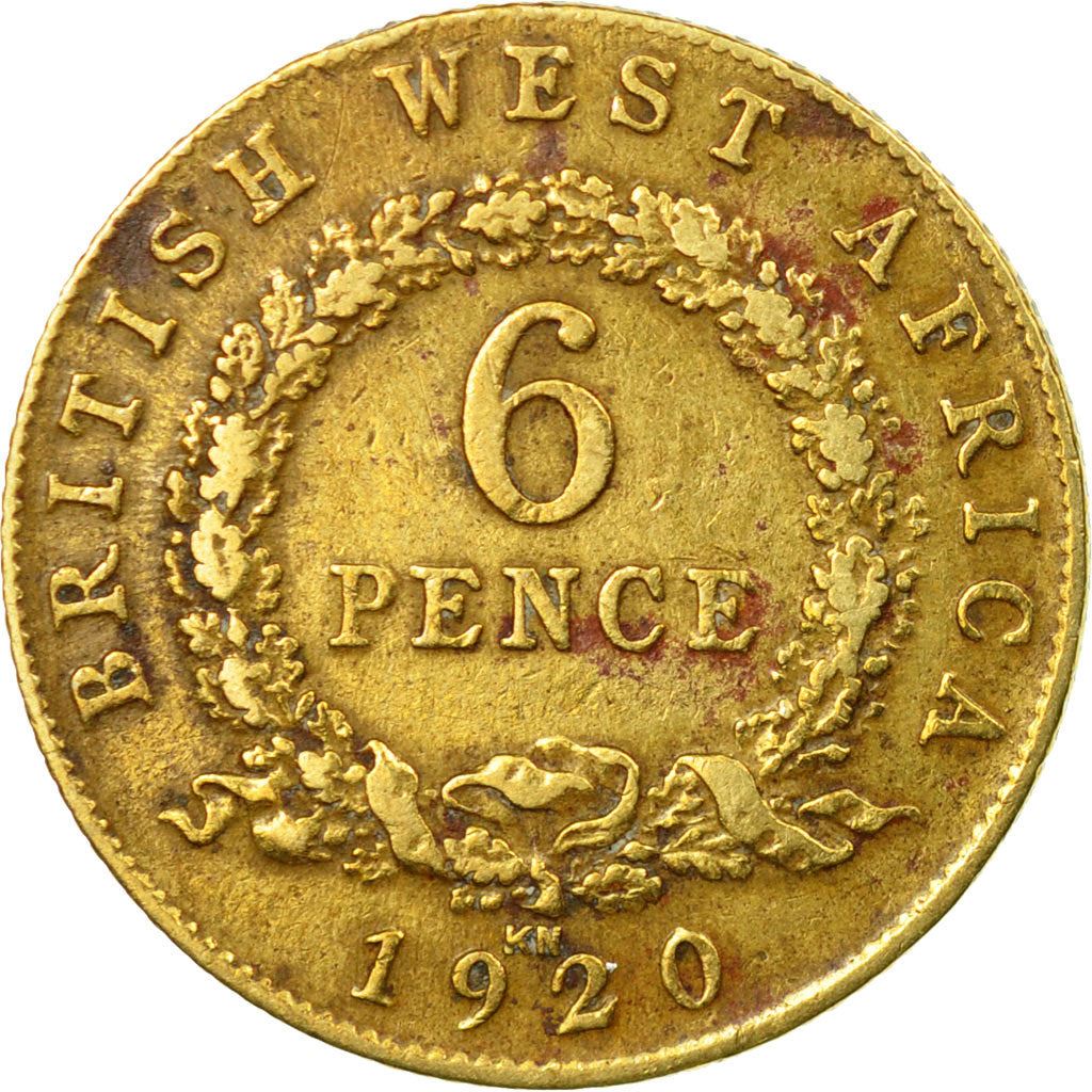 British West Africa | 6 Pence Coin | Wreath | George V | KM:11b | 1920 - 1936