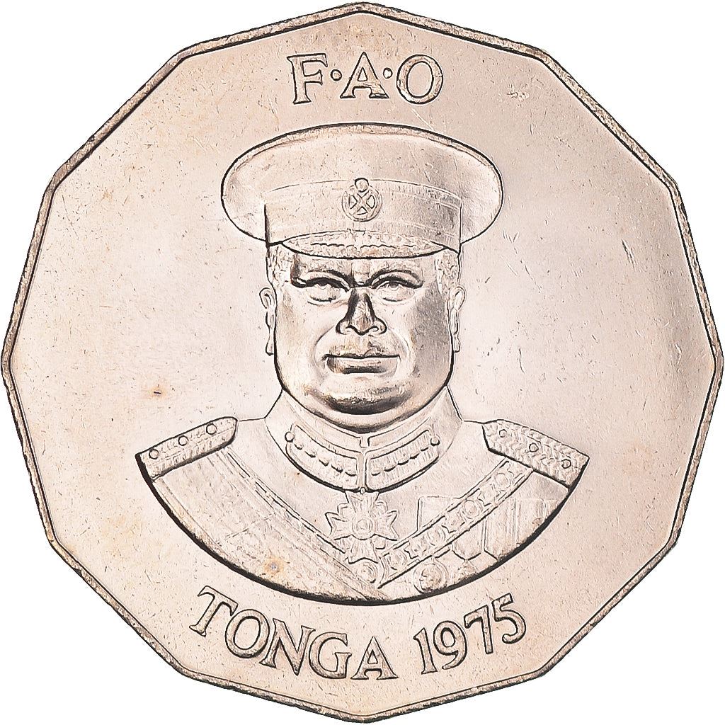 Tonga | Moneta da 50 Seniti | Re Tupou IV | 50 Pesci | FAO | Km:47 | 1975 - 1978