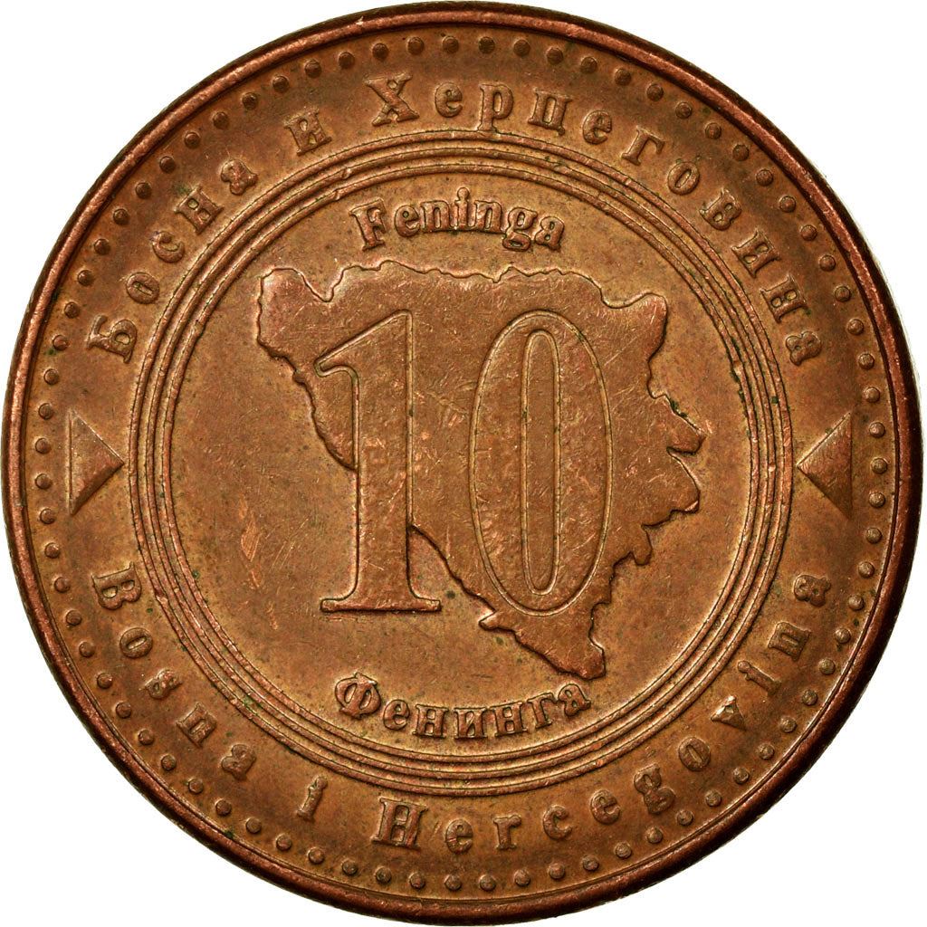 Bosnia and Herzegovina | 10 Feninga Coin | Map of Bosnia | Km:115 | 1998 - 2025