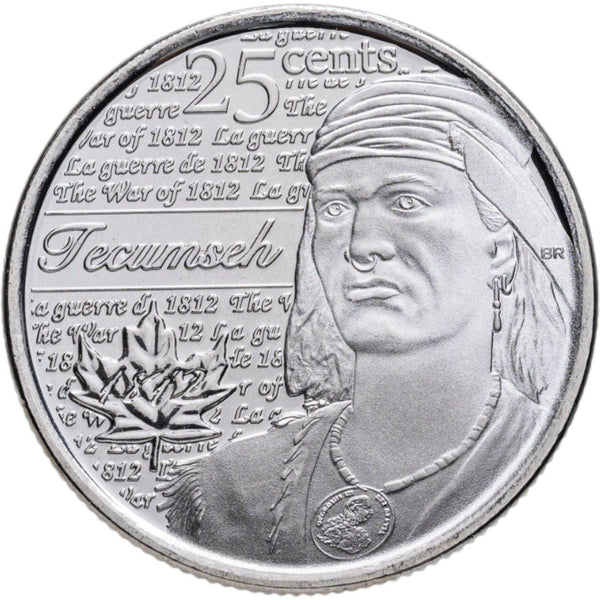 カナダ | 25セント硬貨 | 1812年戦争 | テカムセ | ニッケルメッキ鋼