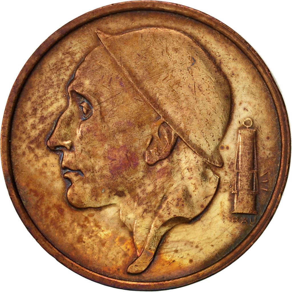 Belgian Coin 50 Centimes - Baudouin I | Miner | Mining Lamp | KM148 | 1955 - 2001