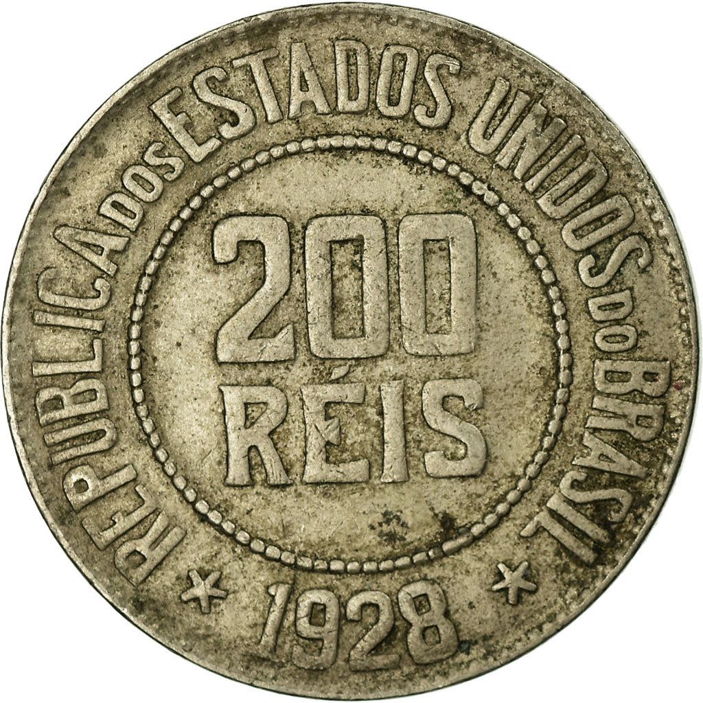 Brasile | Moneta da 200 Reis | Stelle | Km:519 | 1918 - 1935